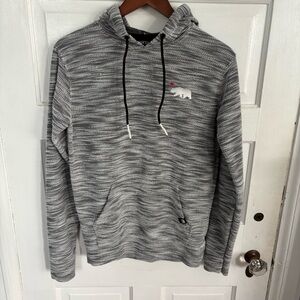 Dikotomy Black and White Knit California Bear Hoodie